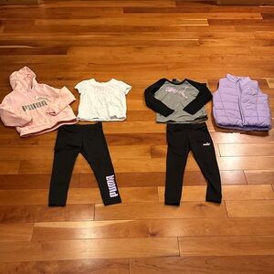 Puma Pink Hoodie and Purple Vest Set - Two Complete Sets!